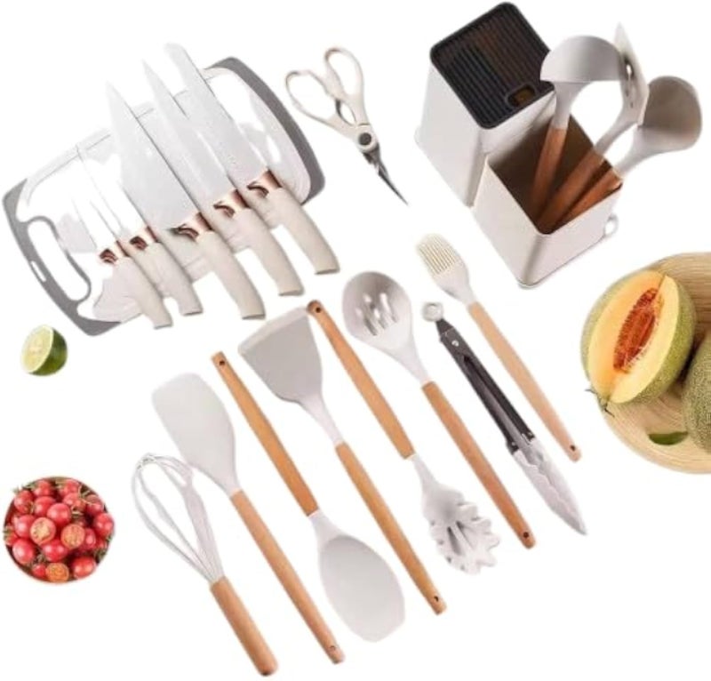 طقم موزع طعام مكون من 19 قطعة - تصميم عصري وأنيق لتقديم الوجبات بطريقة منظمة وعملية لجميع المناسبات